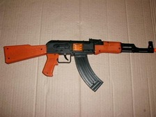 Автомат AK 47-112 (144шт) трещетка, в кульке, 49см