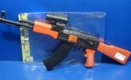 Автомат AK 47-113 (144шт) трещетка, в кульке, 49см