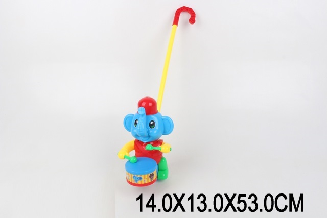 Каталочка слоник 0356 (1661877) (72шт/2)на палочке, в пакете 14*13*53см