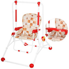 Качелі Q01-PVC-3 (1шт) со столиком,трансф.в стул, рем.безоп.3-х точ,чехол съемн,красн,в кор,58-10-64
