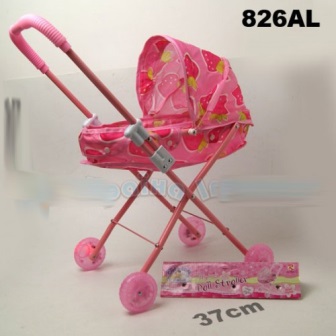 Коляска 826AL (24шт/3)зимняя,батар.,свет колес,в пакете 29*64*11см