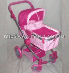 Коляска 9651 B (3шт) железная, классика, поворот, корзинка, регул-ся ручка