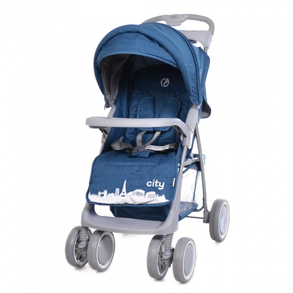 Коляска прогулочная BABYCARE City BC-5201 Blue в льне /1/