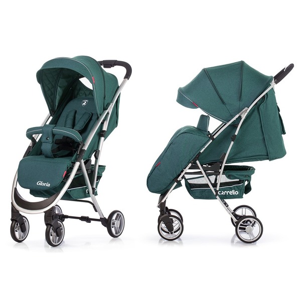 Коляска прогулянкова CARELLO Gloria CRL8506  Jasper Green льон резинові колса+дощовик