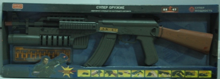 Автомат ZYC 0055 (36шт) вібро, звук, світло, гільзи, на бат-ке, в кор-ке, 65-22-5см