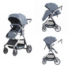 Коляска прогулянкова Tilly Cross T-171 Blue льон +дощовик