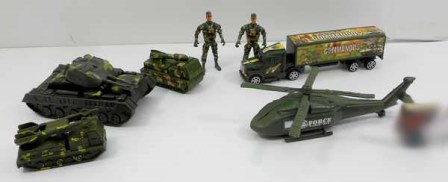 Комбат 1696 C-1 (72шт) военная техника 5шт, солдаты 2шт, в кульке, 28,5-24-6,5см