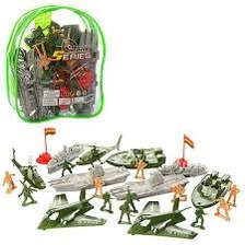 Комбат S002 (144шт) военная техника, баррикады, солдаты, в рюкзаке, 17-20-7см