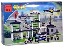 Конструктор "Brick" 110 (16шт)"Полицейский участок", 430 дет, в разобр.  кор. 41,5*27,5*7см
