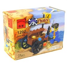 Конструктор "Brick" 1202 (120шт) "Пираты" 25 дет.,6+ лет,в собр. кор. 9.5*5*7см