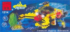 Конструктор "Brick" 1214 (705570) (80шт) "Подводная серия" 129 дет., в разобр. кор 19*9*5см