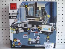 Конструктор "Brick" 128 (457832) (20шт) "Полиция" 325 дет, в разобр. кор.29*28*6 см
