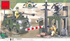 Конструктор "Brick" 808 (36шт)"Форпост" 187 дет., в разобр. кор. 28*17*4,5см