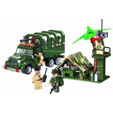 Конструктор "Brick" 811 (30шт) "Военный грузовик" 308 дет., 6+ лет, в разобр. кор. 34*26*5cm