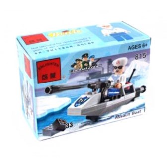 Конструктор "Brick" 815 (120шт)"Морской патруль" 33дет., 6+ лет,в собр. кор. 9,5*4,5*7см