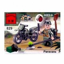 Конструктор "Brick" 829 (320шт)"Мотоцикл" 19дет., 6+ лет,в кор. 7*4,5*9,5см