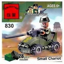 Конструктор "Brick" 830 (160шт)"Солдат в машине" 28 дет.,6+лет,в собр. кор. 7*7*4,5см