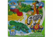 Конструктор "Toyland" 10118 (96шт)"Зоопарк" 13деталей,в кор.19*19*4см