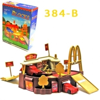 Конструктор 384 В (192шт)  макдональдс, в кор-ке, 13,5-18-5,5см