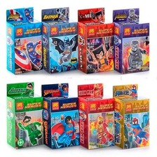 Конструктор 78000 (240шт) супергерои, фигурка, карточки 4шт, 8 видов, в кор-ке, 14,5-8-4см
