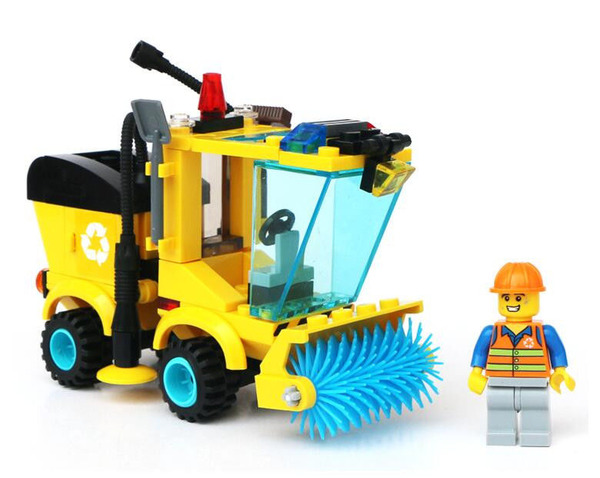 Конструктор BRICK 1101 (70шт) мусороуборочная машина, 102 детали, в кор-ке, 22-14-4,5см