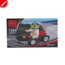 Конструктор BRICK 1204 (320шт) гоночная машинка,фигурка, 33 дет, в кор-ке, 9,5-7-4,5см