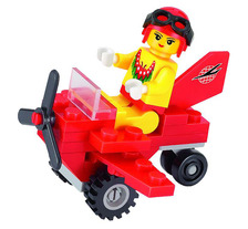 Конструктор BRICK 1207 (320шт) самолет, фигурка, 25 дет, в кор-ке, 9,5-7-4,5см