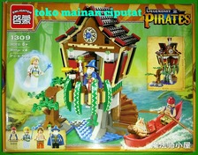 Конструктор BRICK 1309 (20шт) пиратская серия, 4 фигурки, 506дет, в кор-ке, 30-40-6 см