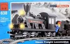 Конструктор BRICK 638 (24шт) поезд, 240 дет, в кор-ке, 32-20-5см