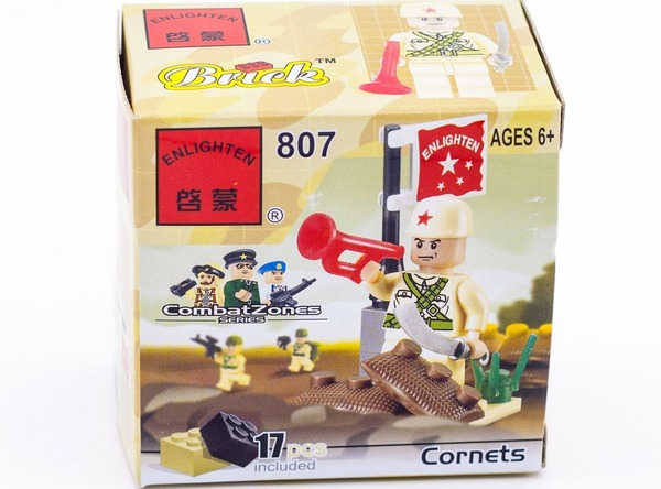 Конструктор BRICK 807 (420шт) солдат, на подставке, 17дет, в кор-ке, 7-7-4,5см
