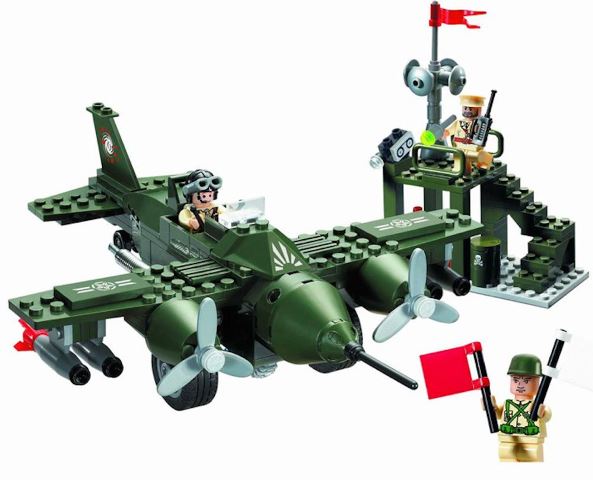 Конструктор BRICK 810 (30шт) истребитель, 225 дет, в кор-ке, 28-19-4,5см