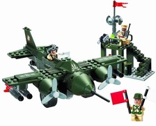 Конструктор BRICK 810 (30шт) истребитель, 225 дет, в кор-ке, 28-19-4,5см