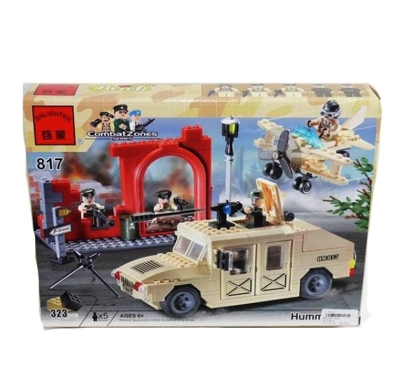 Конструктор BRICK 817 (30шт) Hummer, 323 дет, в кор-ке, 35-25-5,5 см