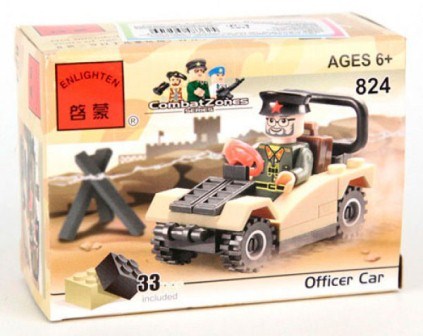 Конструктор BRICK 824 (320шт) офицерская машина, 33 дет, в кор-ке, 9,5-7-4,5см