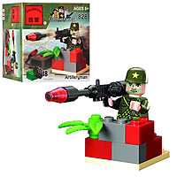 Конструктор BRICK 828 (420 шт) артилерист, 18 дет, в кор-ке, 7-7-4,5см