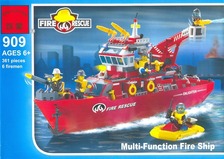 Конструктор BRICK 909 (18шт) Пожарная  тревога, 361 дет, в кор-ке, 48-32-6,5см