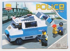 Конструктор JUBILUX C 9695 (48шт) полицейская машина, 221 дет, в кор-ке, 28-20-5см
